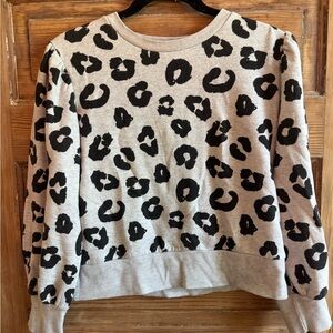 Kids' Gray Leopard Print Sweatshirt
